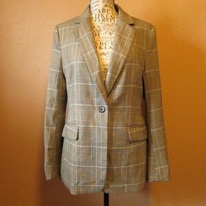 H&M Plaid Blazer - Brown and Tan